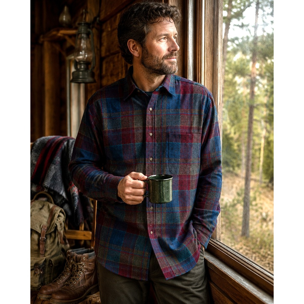 Vintage Pendleton Wool Shirt Mens XL USA Burgundy Blue Plaid Flannel Flaws
